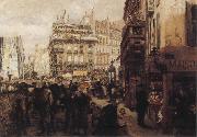 Adolph von Menzel A Paris Day oil painting picture wholesale